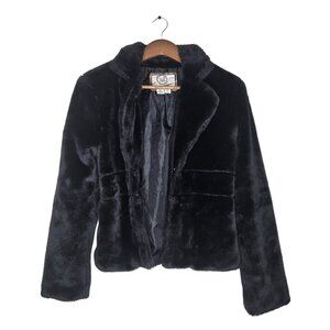Vintage Faux Fur Black Jacket